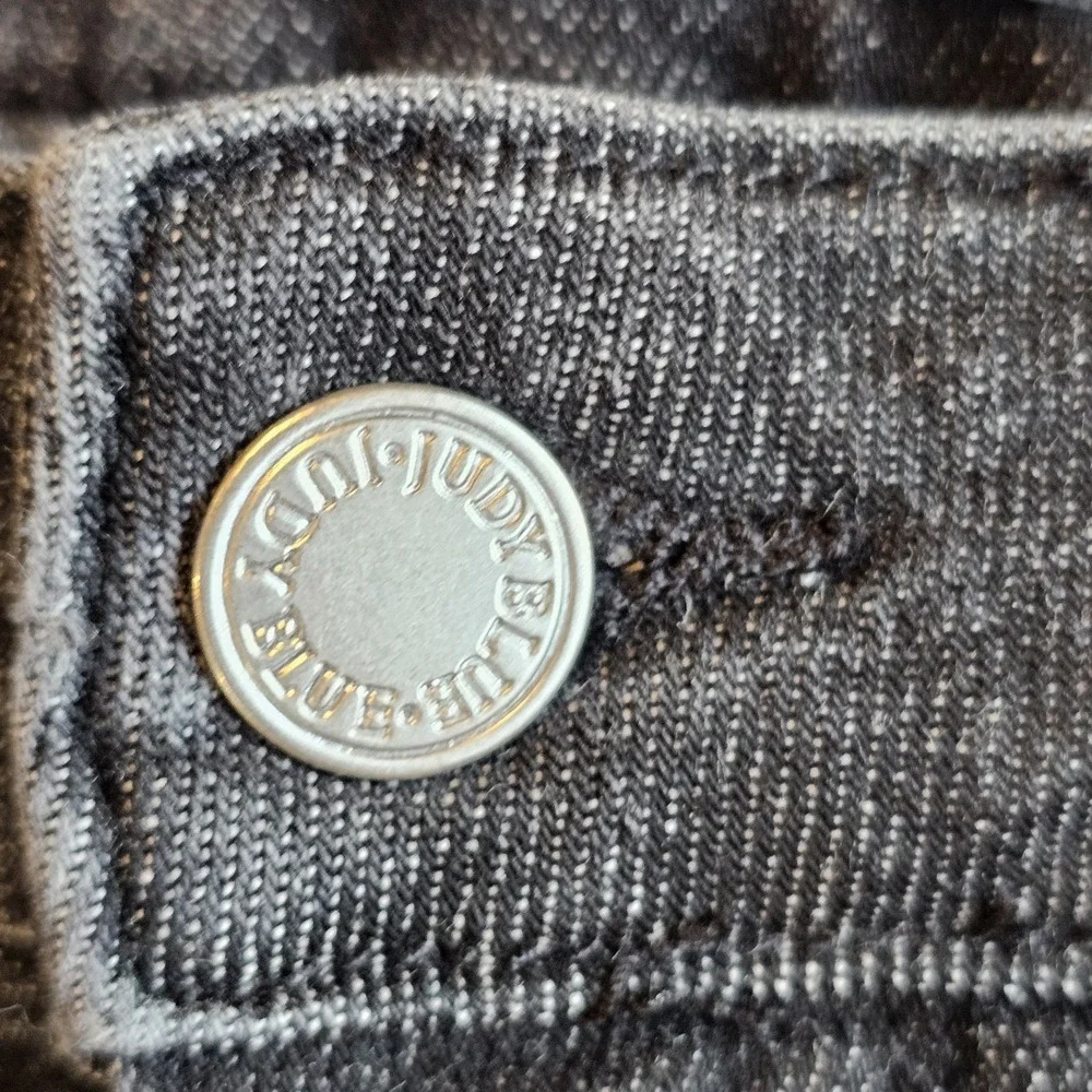 Judy Blue‎ Jeans Womens Black Straight Fit Raw Hem Casual Stretch Ladies 13/31 - Picture 4 of 14